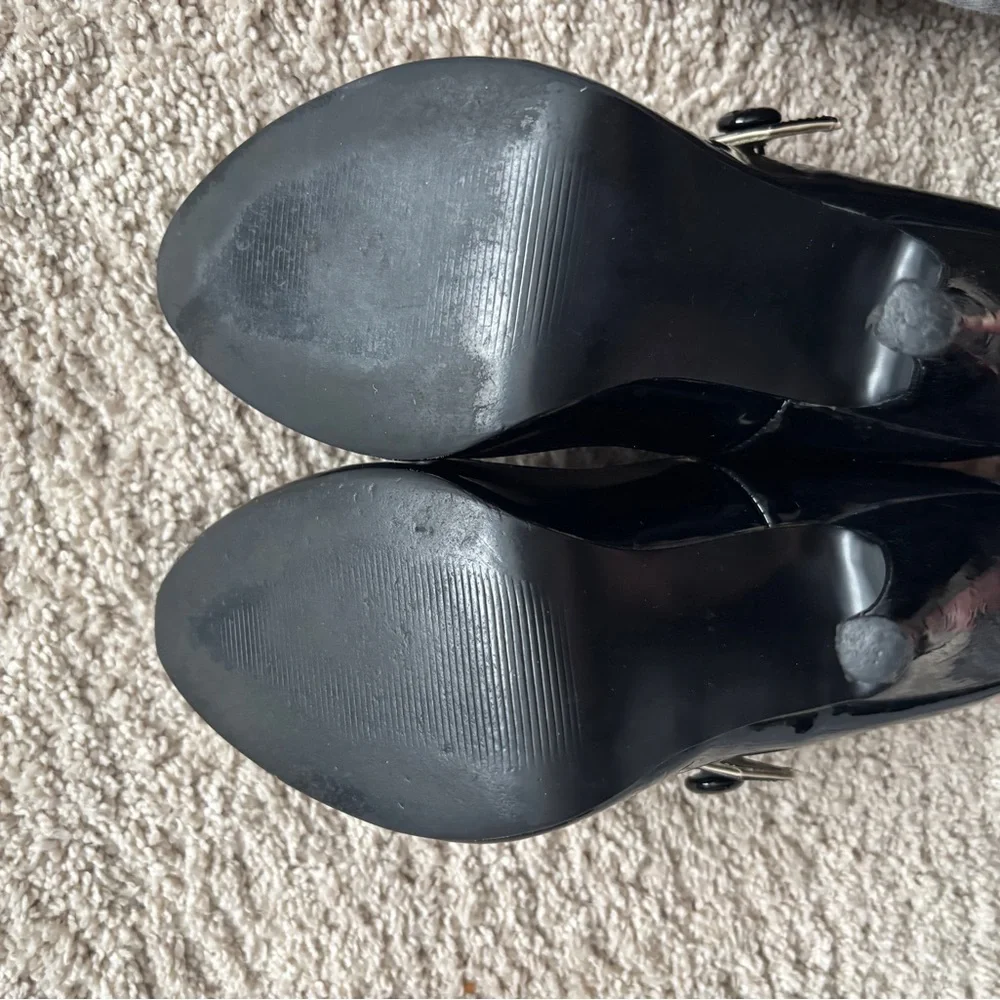 Bordello Black and Cream Mary Jane Heels. Size 6. Gently worn! - Picture 5 of 5